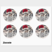 Père Noël Squirrel Étiquettes de adresse (Feuille)