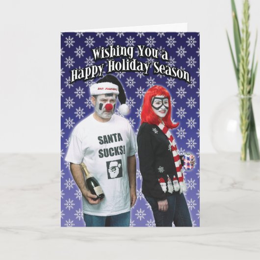 Père Noël suce la carte de Noël (Devant)
