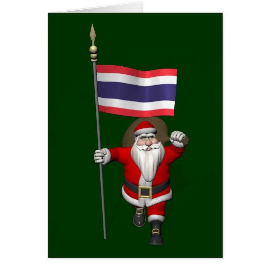 Père Noël Sucré Avec Drapeau De Thaïlande (Devant)