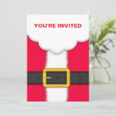 Père Noël Suit Christmas Party Invitation (Debout devant)