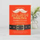 Père Noël Suit Noël Ho, Ho, Invitation de fête de  (Debout devant)