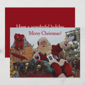 Père Noël sur la carte plat Parade (Devant / Derrière)