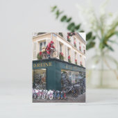 Père Noël sur la carte postale de Noël à vélo (Debout devant)