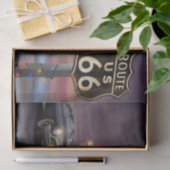 Père Noël sur le papier de soie de soie de (Cadeau)