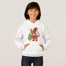 PÈRE NOËL SWEAT - SHIRT À CAPUCHE BLANC - FEMMES/E