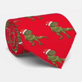 Père Noël T-Rex Dinosaur Noël Cravate de Noël (Roulé)