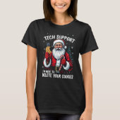 Père Noël Tech Support Noël Humour T-shirt (Devant)