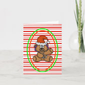 Père Noël Teddy Bear avec carte de Noël Stethoscop (Devant)