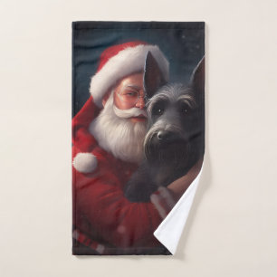 Père Noël Terrier Écossais Noël Festif