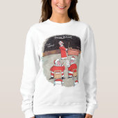 Père Noël Test femmes sweatshirt blanc (Devant)