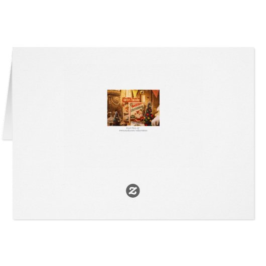 Père Noël Treasure Christmas Card (Dos Horizontal)