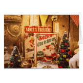 Père Noël Treasure Christmas Card (Devant horizontal)