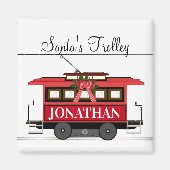 Père Noël Trolley Magnet de Noël (Devant)