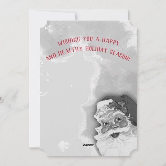 Père Noël ustensiles chef traiteur carte de Noël (Dos)