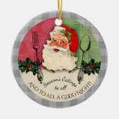 Père Noël ustensiles saisons manger ornement de No (Devant)