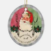 Père Noël ustensiles saisons manger ornement de No (Gauche)