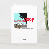 Père Noël va bouldering la carte de Noël (Dos)