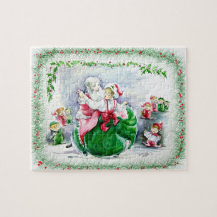 Père Noël valsant et Mme Claus Puzzle