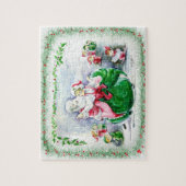 Père Noël valsant et Mme Claus Puzzle (Vertical)