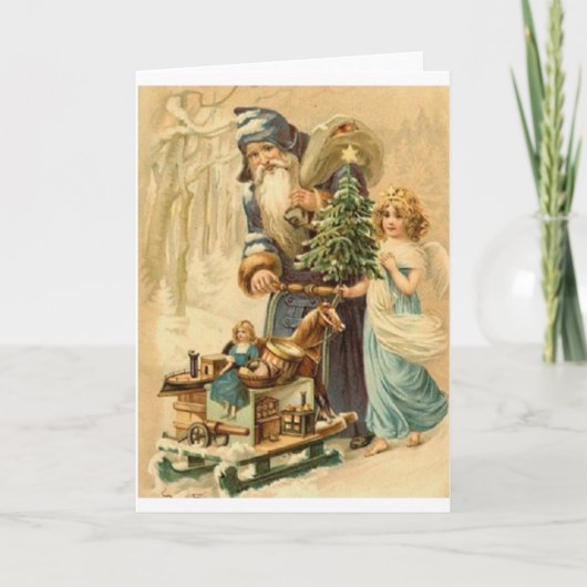 Père Noël victorienne et carte de Noël Angel (Devant)