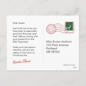 Père Noël Vient Carte Postale De Père Noël (Dos)