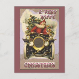 Père Noël vintage dans une carte de Noël Vintage C