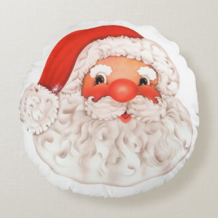 Père Noël vintage font face au coussin
