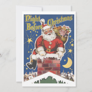 Père Noël vintage, Invitation à une fête de Noël