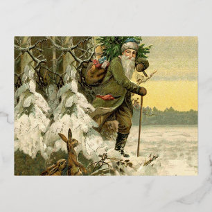 Père Noël vintage Noël victorien vacances Arbre 