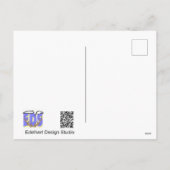 Père Noël volant sur un traîneau à rennes Carte de (Dos)