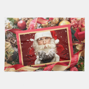 Père Noël / VOTRE PHOTO serviette de cuisine perso