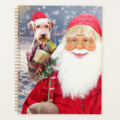 Père Noël w Cadeaux de Noël Airedale Chien (Devant)