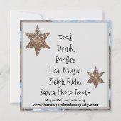 Père Noël Wink Élégante invitation de Noël (Dos)