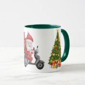 Père Noël's Motorcycle Christmas Mug (Devant droit)