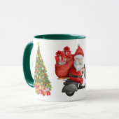 Père Noël's Motorcycle Christmas Mug (Devant gauche)