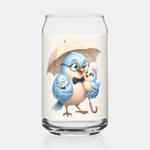 Père Oiseau Verre Famille Artwork