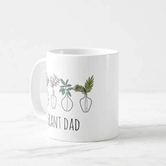 Père plante et nom Café Mug (Devant gauche)