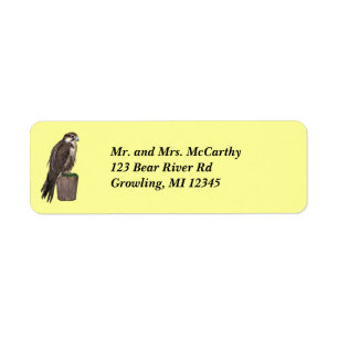 Peregrine Falcon Address Label