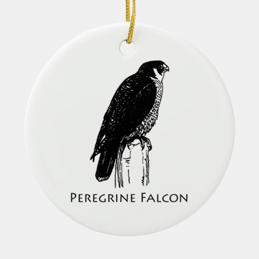 Peregrine Falcon (afbeelding) Keramisch Ornament (Voorkant)