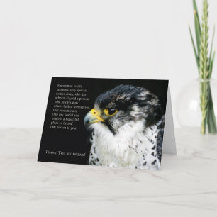 Peregrine Falcon Dank u vriend Wenskaart Bedankkaart