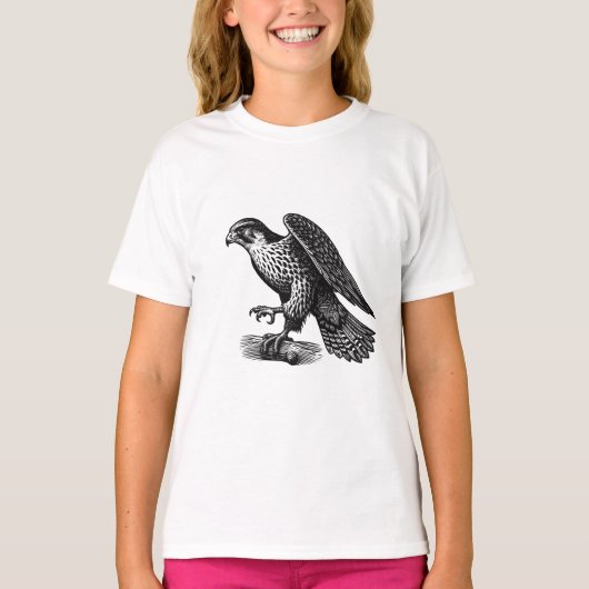 Peregrine falcon Girls' T-Shirts (Devant)