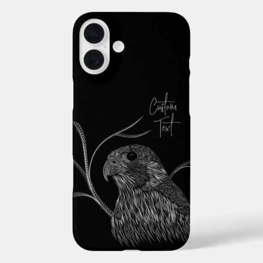 Peregrine Falcon in boomtakken met handschrift Case-Mate iPhone Case (Achterkant)