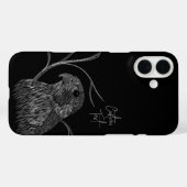 Peregrine Falcon in boomtakken met handschrift Case-Mate iPhone Case (Achterkant (horizontaal))