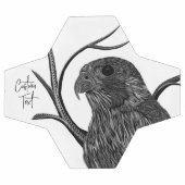 Peregrine Falcon in boomtakken met handschrift Voetbal (Enkel)