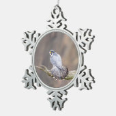 Peregrine Falcon op het Palisades Interstate Park Tin Sneeuwvlok Ornament (Rechts)