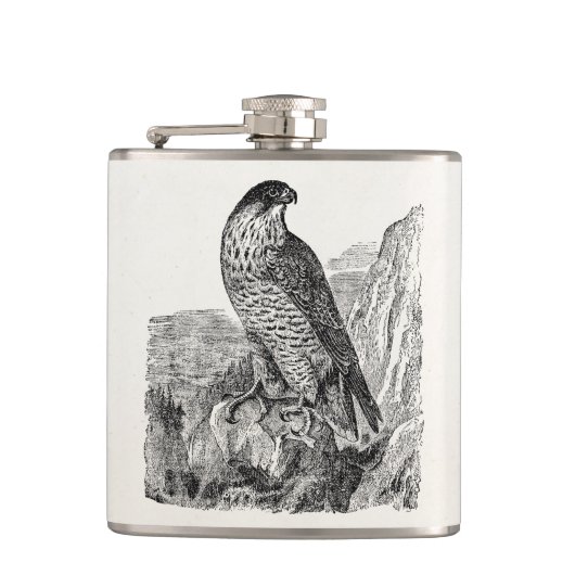  peregrine Falcon Personalized Retro Birds Heupfles (Voorkant)