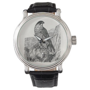 peregrine Falcon Personalized Retro Birds Horloge