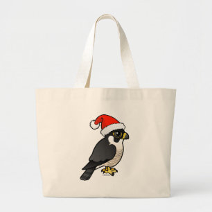 Peregrine Falcon Santa Grote Tote Bag