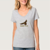 Peregrine Falcon V-hals T-shirt (Voorkant)