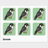 Peregrine Falcon Vierkante Sticker (Vel)